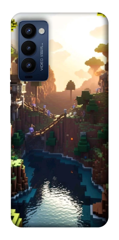 Чехол на TECNO Camon 18 Pro Minecraft sunset фото 1 из 1