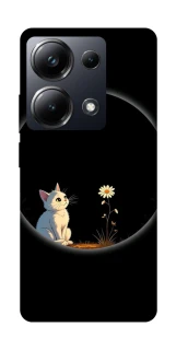 Чехол на Xiaomi Poco M6 Pro 4G Cat and flower фото 1 из 1