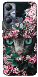 Чохол на Infinix Hot 20i Кіт в квітах фото 1 з 1