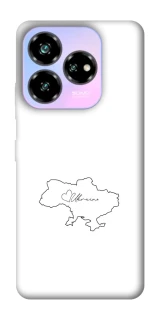 Чехол на ZTE Nubia V60 Ukraine map фото 1 из 1