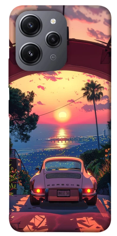 Чехол на Xiaomi Redmi 12 Porsche at sunset фото 1 из 1