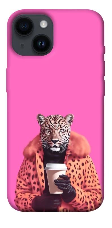 Чехол на Apple iPhone 14 (6.1") Леопард с кофе фото 1 из 1