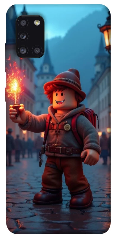 Чохол на Samsung Galaxy A31 Roblox Fire Logo Blue Flames фото 1 з 1