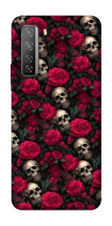Чехол на Huawei Nova 7 SE Черепа и розы фото 1 из 1