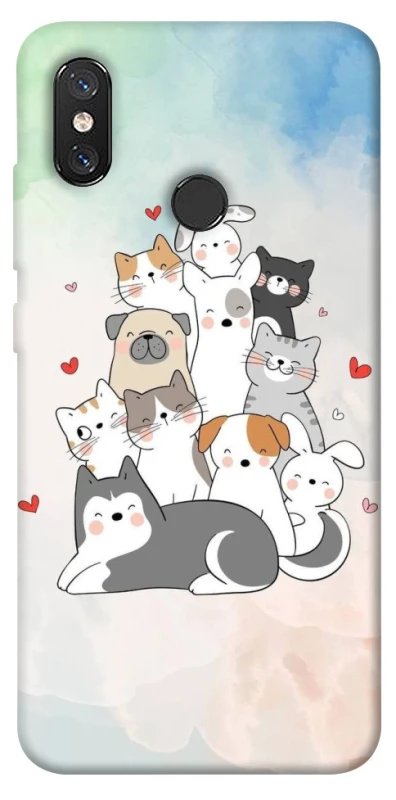 Чохол на Xiaomi Mi 8 Funny Pets ver.2 фото 1 з 1