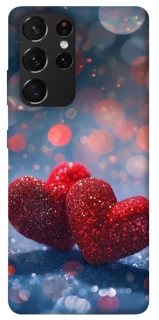 Чехол на Samsung Galaxy S21 Ultra Red hearts фото 1 из 1