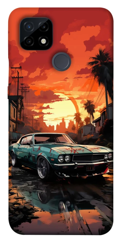 Чехол на Realme C21 Car at sunset фото 1 из 1