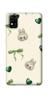 Чехол на ZTE Blade A31 Labubu Green Heart фото 1 из 1