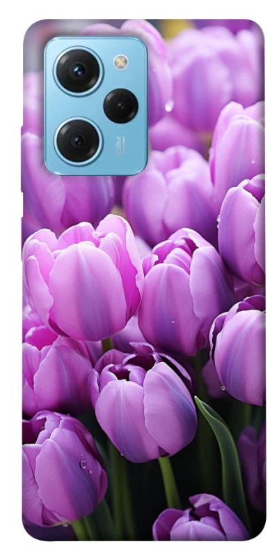 Чехол на Xiaomi Poco X5 Pro 5G Фиолетовые тюльпаны фото 1 из 1