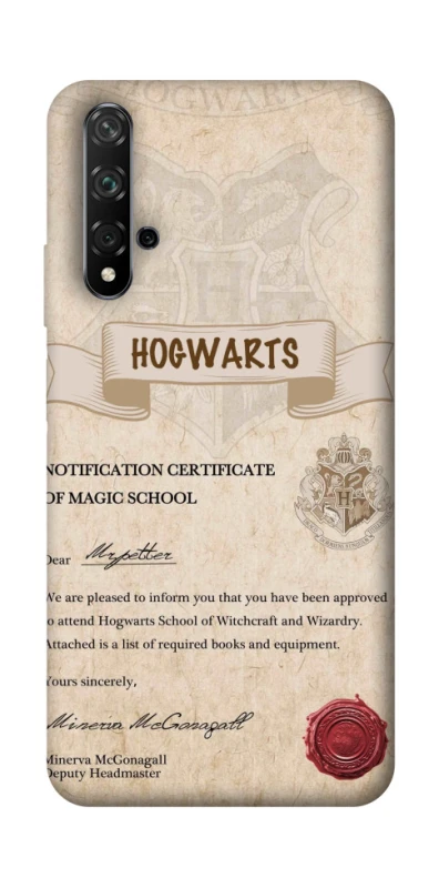 Чехол на Huawei Honor 20 / Nova 5T The Hogwarts acceptance letter фото 1 из 1