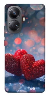 Чехол на Realme 10 Pro+ Red hearts фото 1 из 1