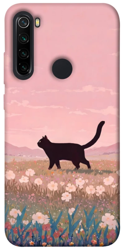 Чехол на Xiaomi Redmi Note 8 cat on a field фото 1 из 1