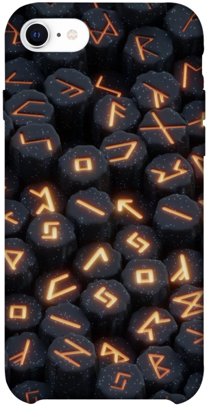 Чехол на Apple iPhone SE (2020) Огненые руны фото 1 из 1