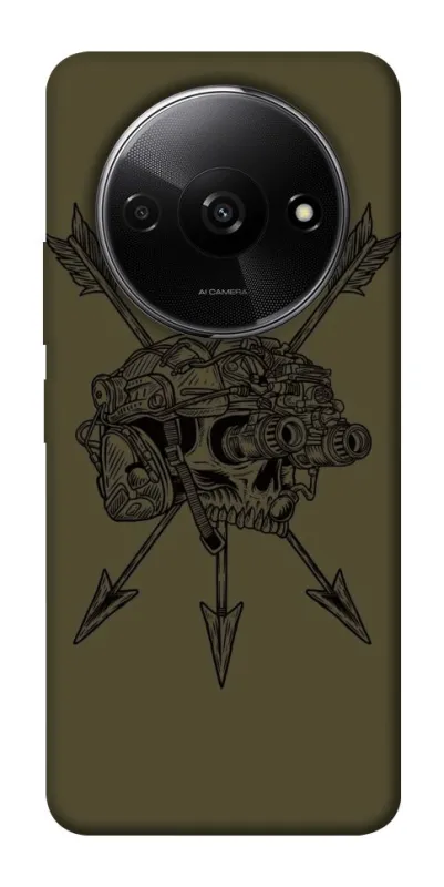 Чохол на Xiaomi Redmi A3 Mil skull фото 1 з 1