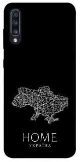 Чехол на Samsung Galaxy A70 (A705F) Ukraine black map фото 1 из 1