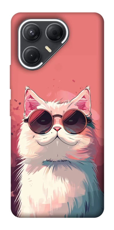 Чохол на TECNO Pova 7 Сat with glasses фото 1 з 1