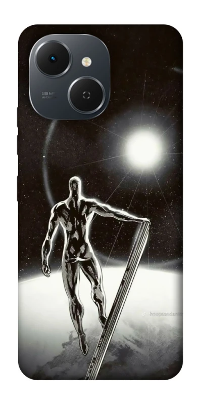 Чехол на TECNO Spark 40C Серебряный сёрфер фото 1 из 1