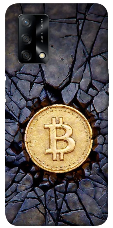 Чохол на Oppo A74 4G Bitcoin cracks фото 1 з 1