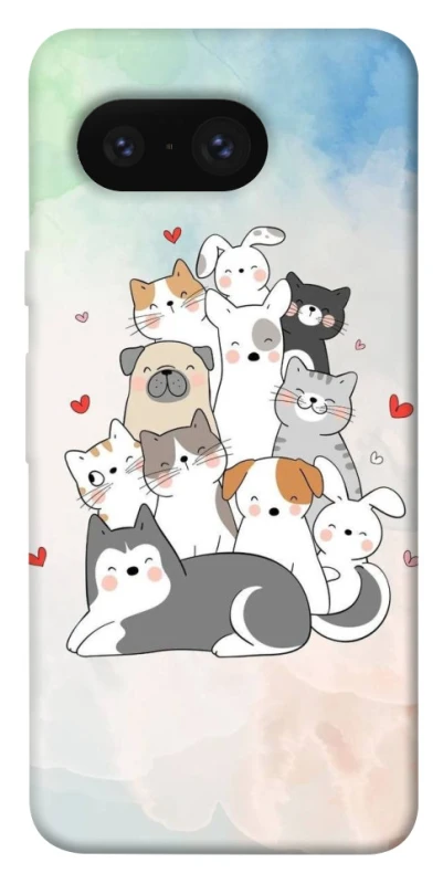 Чохол на Google Pixel 8 Funny Pets ver.2 фото 1 з 1
