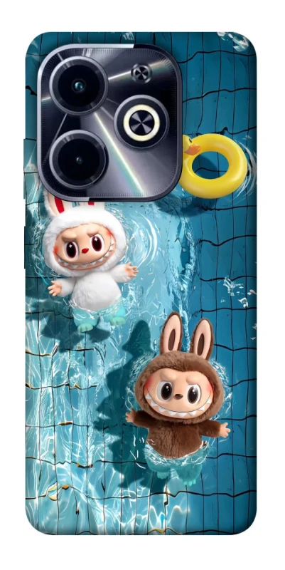 Чохол на Infinix Hot 40i Labubu in the pool фото 1 з 1