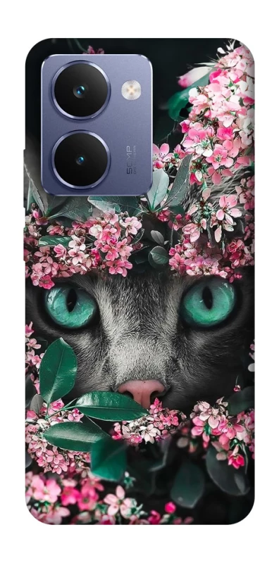 Чохол на Realme P3 Ultra Кіт в квітах фото 1 з 1