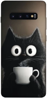 Чехол на Samsung Galaxy S10+ morning cat фото 1 из 1