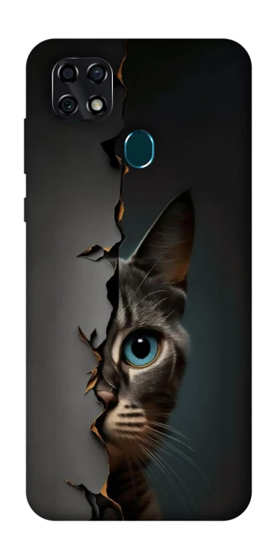 Чехол на ZTE Blade 20 Smart Кот-подглядыватель v2 фото 1 из 1