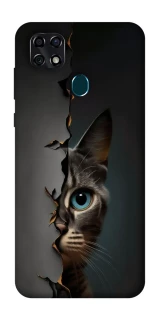 Чехол на ZTE Blade 20 Smart Кот-подглядыватель v2 фото 1 из 1