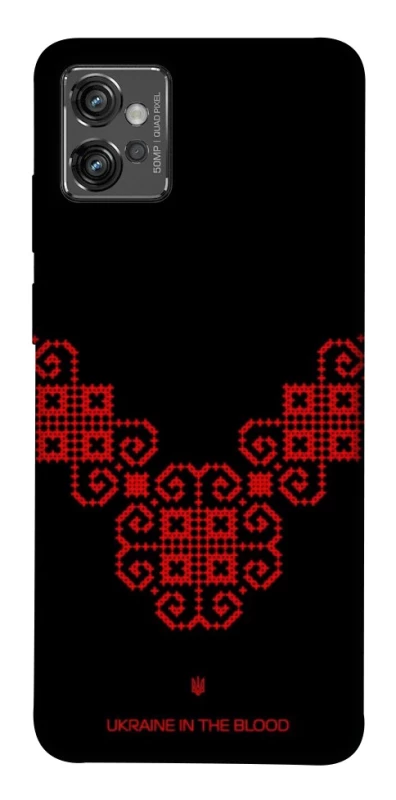 Чохол на Motorola Moto G32 Чорно-червона вишиванка фото 1 з 1