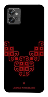 Чехол на Motorola Moto G32 Черно-красная вышиванка фото 1 из 1