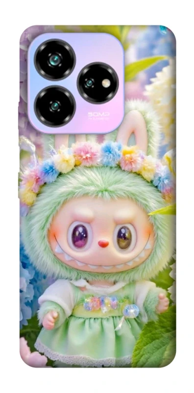 Чохол на ZTE Nubia V60 Desing Labubu & Flowers ver.2 фото 1 з 1