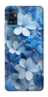 Чехол на ZTE Blade A71 Синие цветы фото 1 из 1