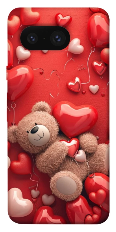 Чехол на Google Pixel 8 bear in hearts фото 1 из 1