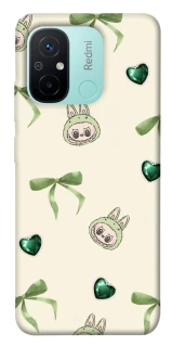 Чохол на Xiaomi Redmi 12C / Poco C55 Labubu Green Heart фото 1 з 1