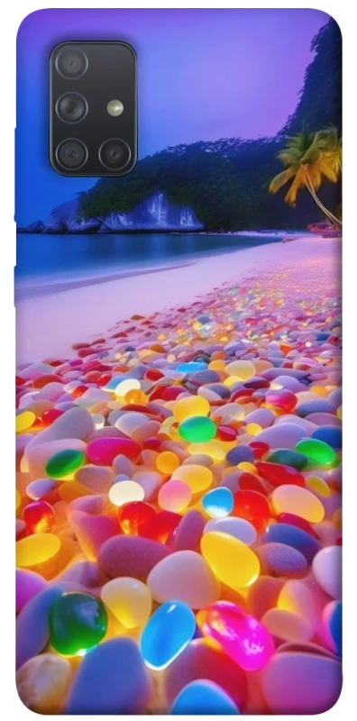 Чохол на Samsung Galaxy A71 Каміння світиться на березі фото 1 з 1