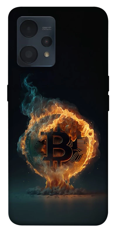 Чохол на Realme 9 4G / 9 Pro+ Fire Bitcoin фото 1 з 1