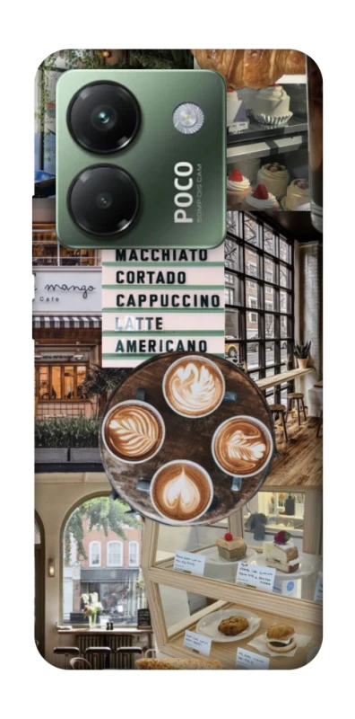 Чохол на Xiaomi Poco M7 pro 5G Coffee collage ver.5 фото 1 з 1