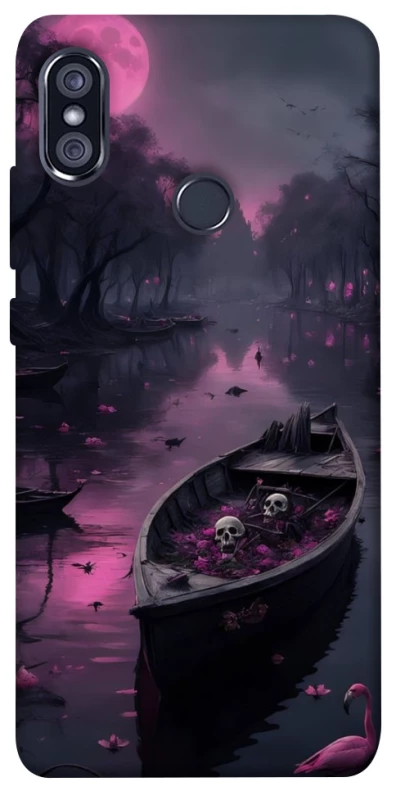 Чохол на Xiaomi Redmi Note 5 Pro / Note 5 (AI Dual Camera) Boat and flamingo фото 1 з 1