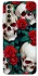 Чехол на TECNO Camon 17P skull and rose фото 1 из 1