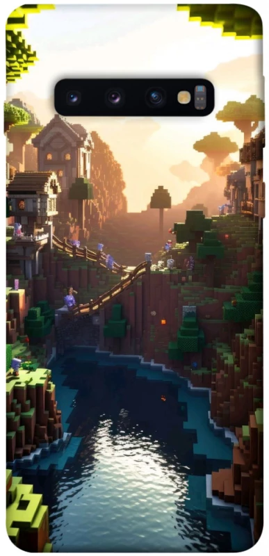 Чохол на Samsung Galaxy S10 Minecraft sunset фото 1 з 1