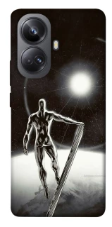 Чехол на Realme 10 Pro+ Серебряный сёрфер фото 1 из 1