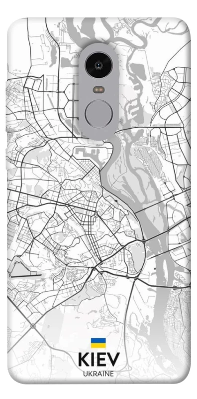 Чохол на Xiaomi Redmi Note 4X / Note 4 (Snapdragon) Kiev white map фото 1 з 1