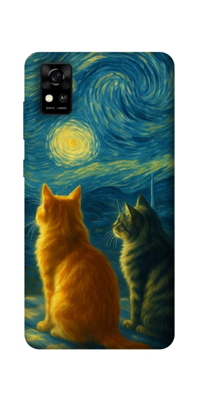 Чохол на ZTE Blade A31 Cats under the stars фото 1 Чохол на ZTE Blade A31 Cats under the stars фото 1 з 1