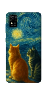 Чохол на ZTE Blade A31 Cats under the stars фото 1 Чохол на ZTE Blade A31 Cats under the stars фото 1 з 1