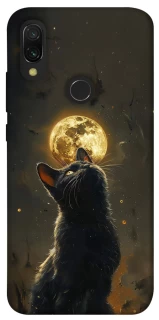 Чохол на Xiaomi Redmi 7 Кіт під місяцем v2 фото 1 з 1
