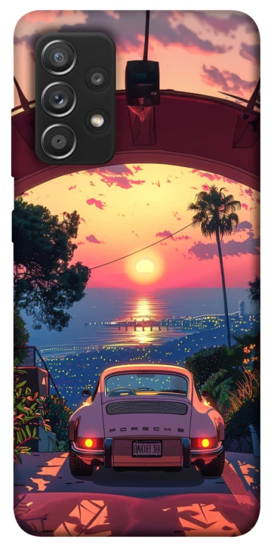 Чехол на Samsung Galaxy A52 4G / A52 5G Porsche at sunset фото 1 из 1