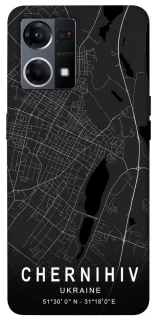 Чохол на Oppo Reno 7 4G Chernihiv map фото 1 з 1