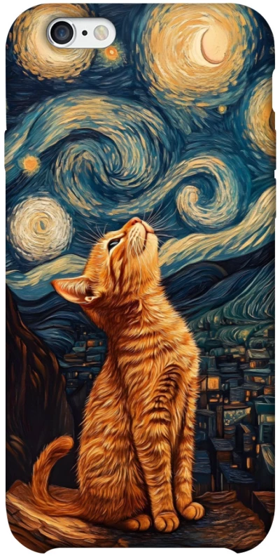 Чохол на Apple iPhone 6/6s plus (5.5") van gogh cat фото 1 з 1
