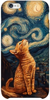 Чохол на Apple iPhone 6/6s plus (5.5") van gogh cat фото 1 з 1
