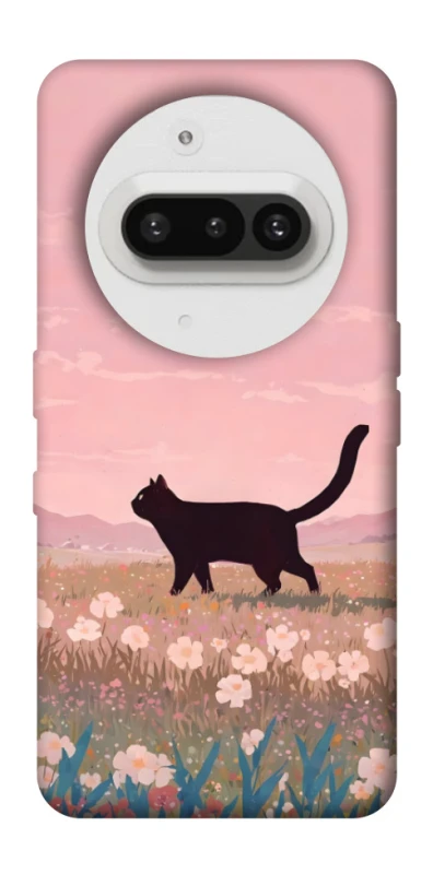 Чехол на Nothing Phone (3a) cat on a field фото 1 из 1